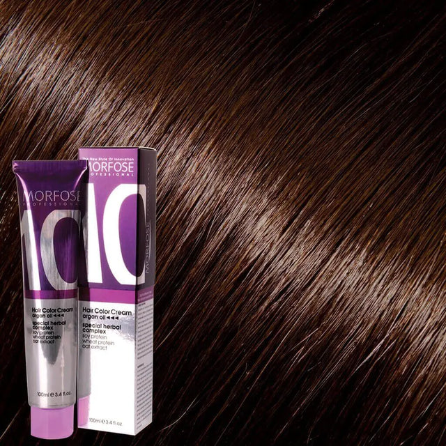 Morfose - Hair Color Cream 10 Argan Oil 100 ml / Brown - Coloration bei hairOne