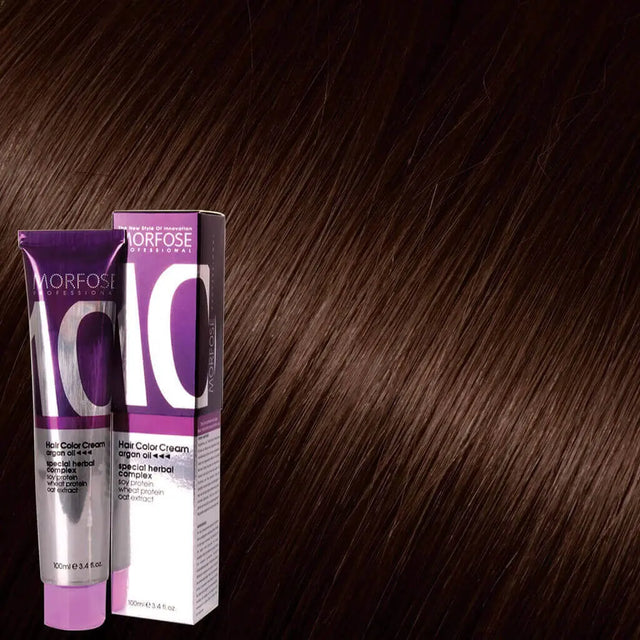 Morfose - Hair Color Cream 10 Argan Oil 100 ml / Brown - Coloration bei hairOne