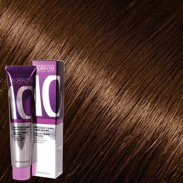 Morfose - Hair Color Cream 10 Argan Oil 100 ml / Brown - Coloration bei hairOne