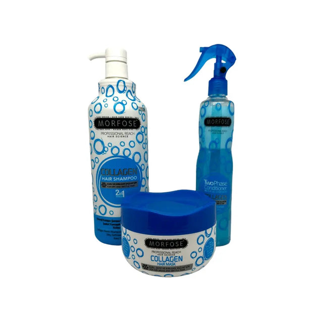 Morfose - Haarpflege-Set groß - Collagen - (Shampoo + Conditioner + Haarmaske) - Haarpflege bei hairOne