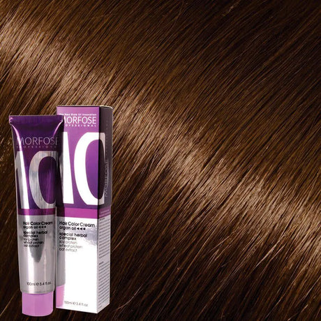 Morfose - Hair Color Cream 10 Argan Oil 100 ml / Brown - Coloration bei hairOne