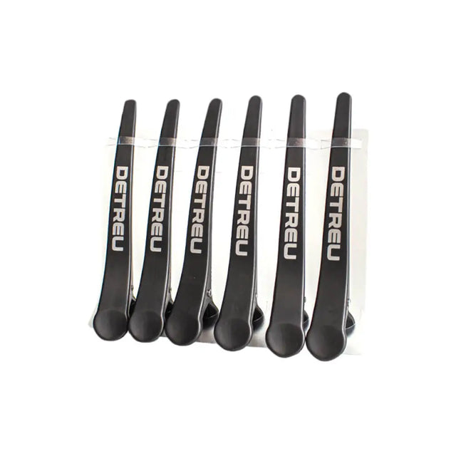 Detreu - Haarclips 11,5 cm Carbon - 6er-Set - Friseurbedarf bei hairOne