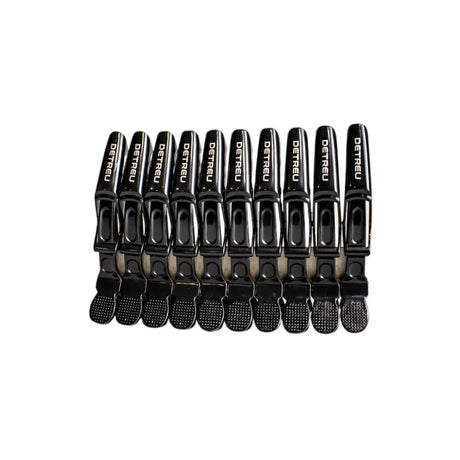 Detreu - Haarclips 11,5 cm schwarz - 10er-Set - Friseurbedarf bei hairOne