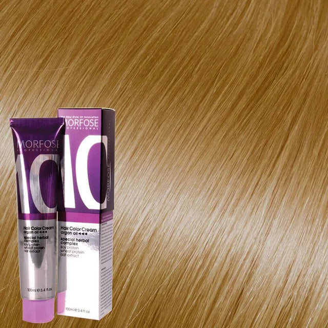 Morfose - Hair Color Cream 10 Argan Oil 100 ml / Gold - Coloration bei hairOne