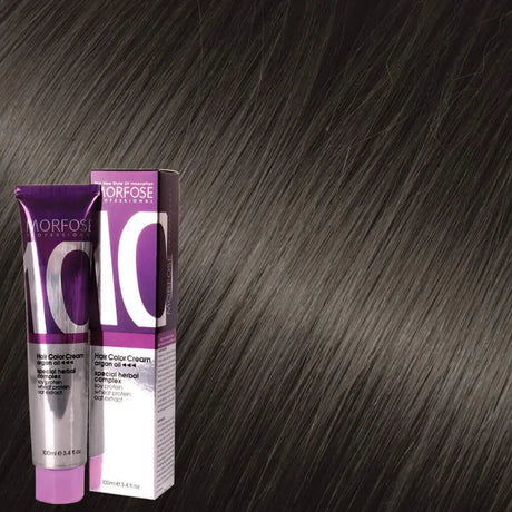 Morfose Hair Color Cream 9.111 Hellblond asch-kühl – Tube und Haarprobe