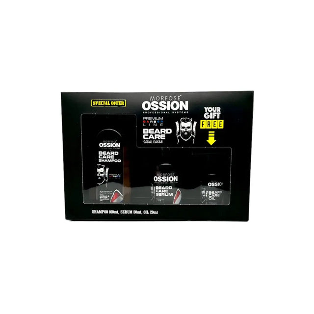 Ossion - Bartpflege-Set - gelb (Shampoo + Serum + Öl) - Bartpflege bei hairOne
